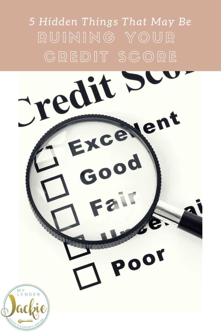 Hidden Things that can Ruin Your Credit Score